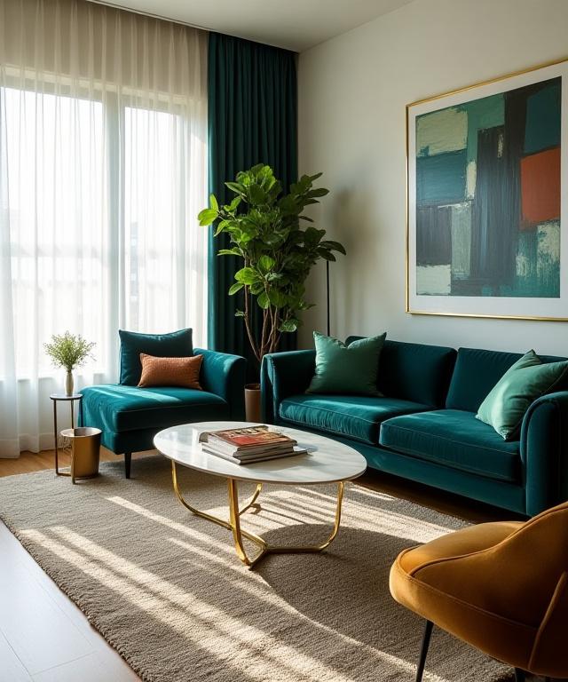 Modern chic living room with affordable furniture